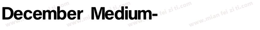 December Medium字体转换
